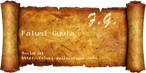 Falusi Gyula névjegykártya