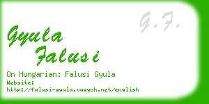 gyula falusi business card